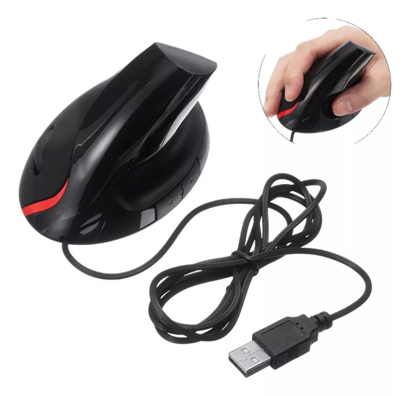Comprar Mouse Vertical Ergonomico Oficina Usb en Electroshopy - Ángulo 2
